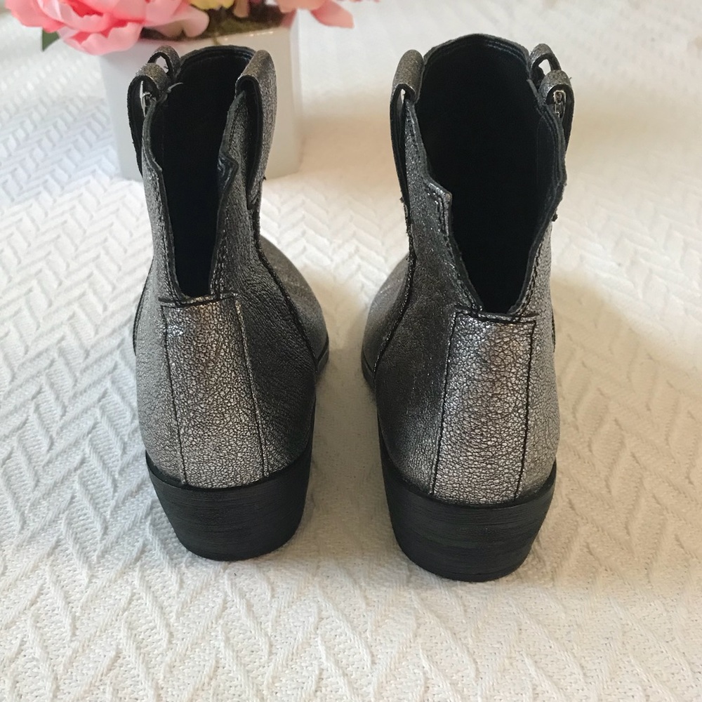 Sam Edelman "James" Silver Metallic Ankle Booties - Picture 8 of 8